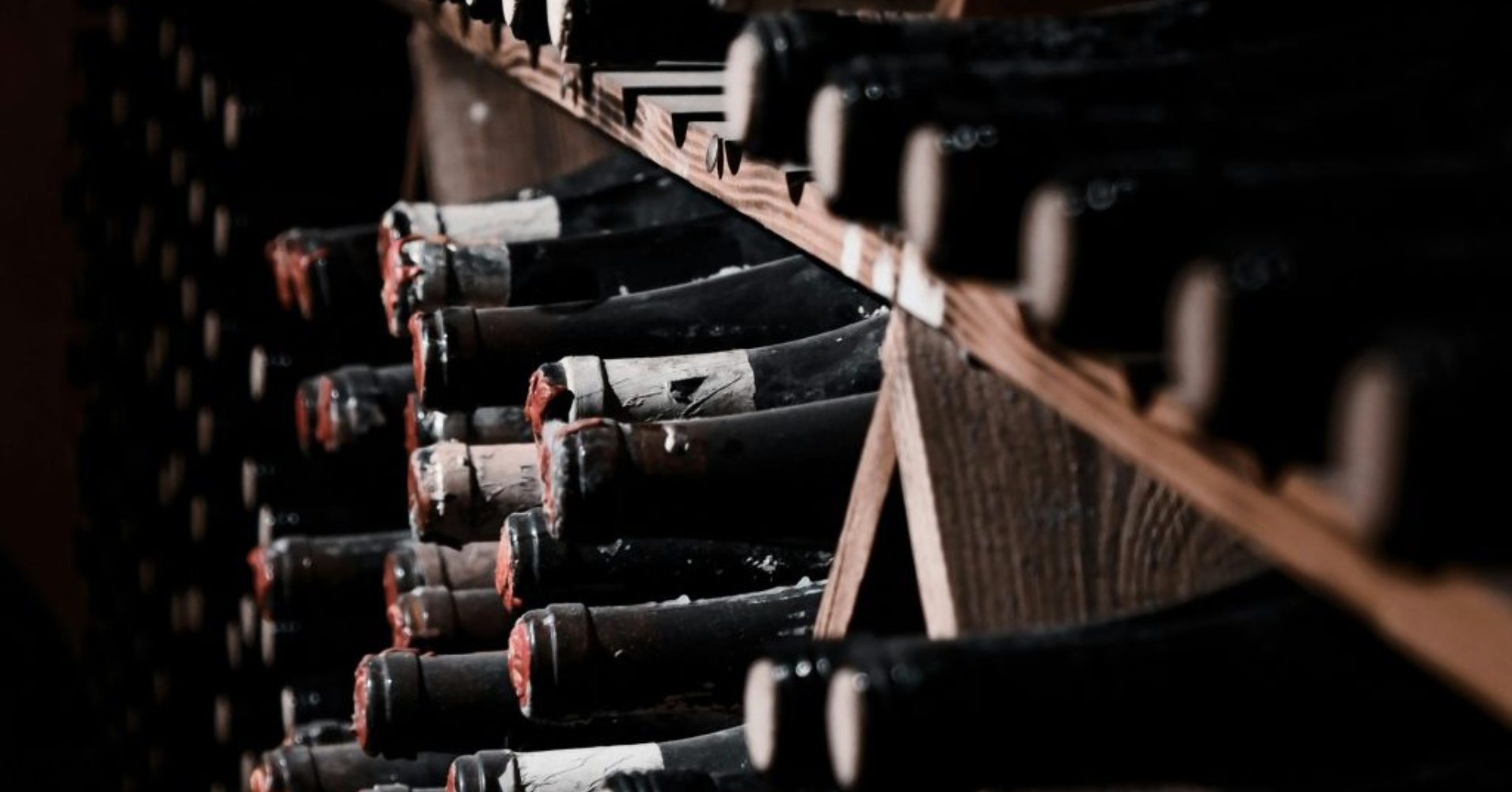 Old wines in rack
